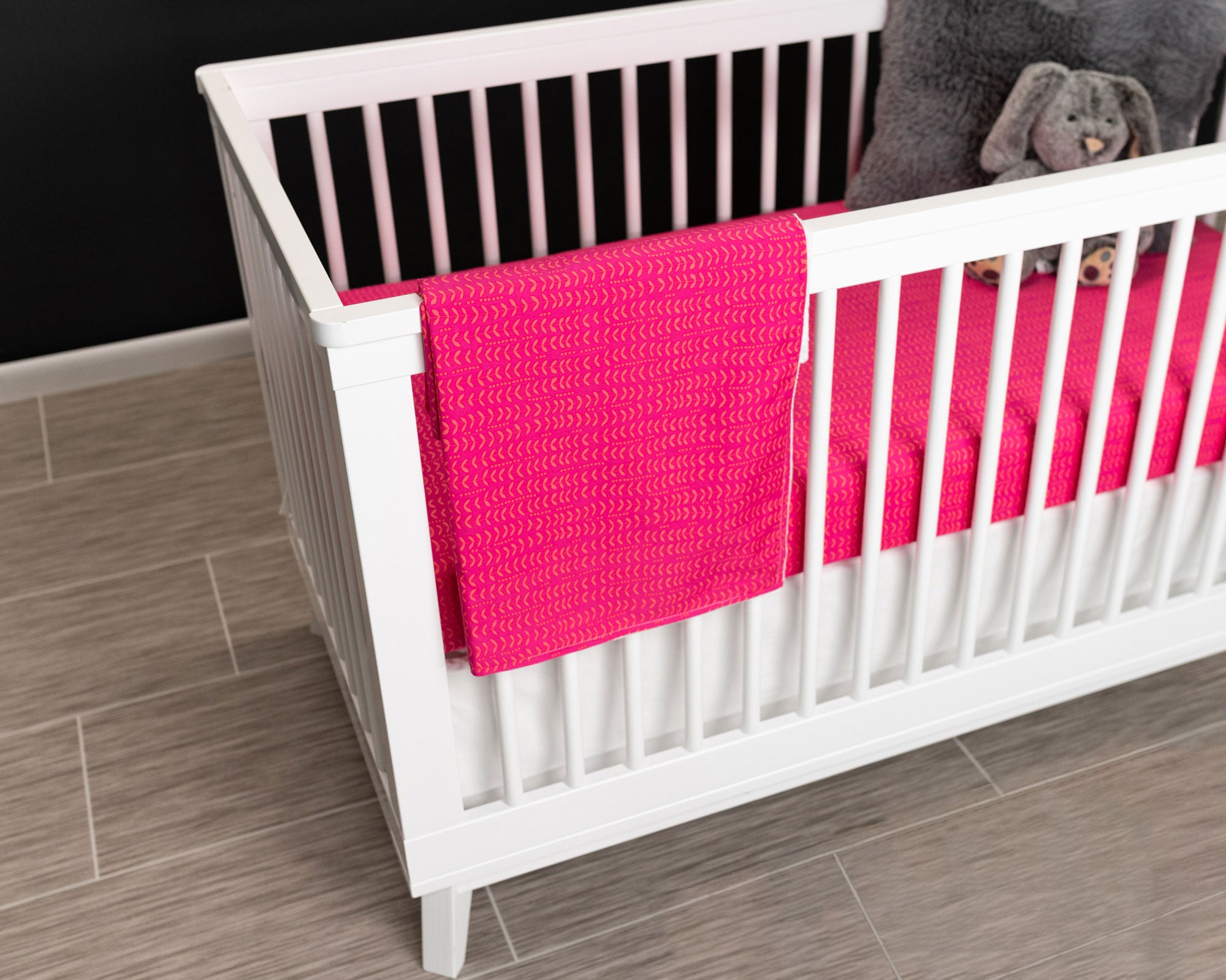 Dreamy Ferns - Classic Nursery Bedding Set - Marigold on Fuchsia - Olli+Lime
